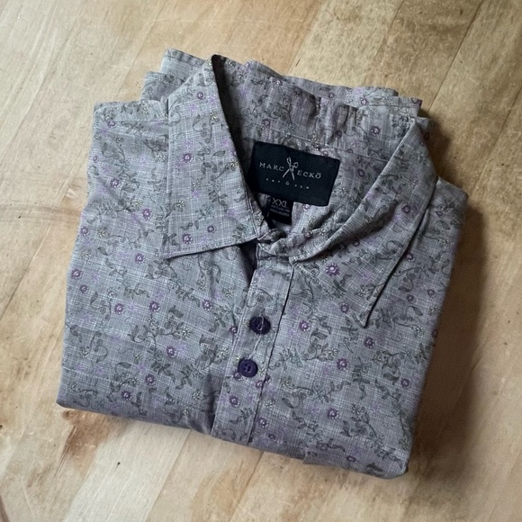 EUC Marc Ecko Gray Long Sleeve Button-Up Cotton Dress Shirt - Picture 1 of 5